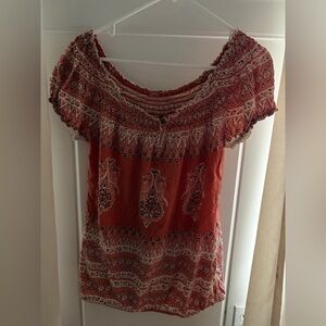 Lucky Brand Orange Shirt Size M
